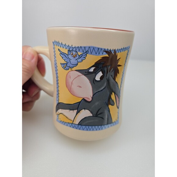Walt Disney World Winnie The Pooh Eeyore with Blue Bird Coffee Mug Words Inside - Picture 4 of 6